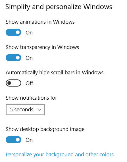 July 18 Screen Shot Animation settings