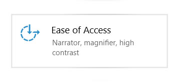 July 18 Screen Shot ease of access highlighted