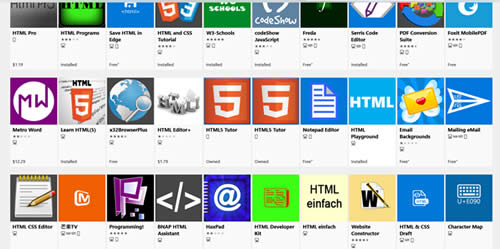 HTML apps in the MS Store