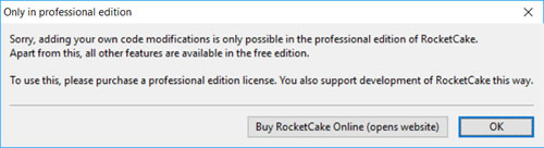 Code edting only in the professional edition