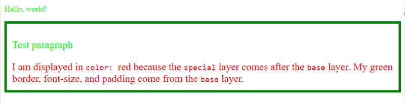 HTML Result for layers