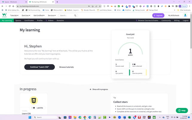 Spaces Dashboard