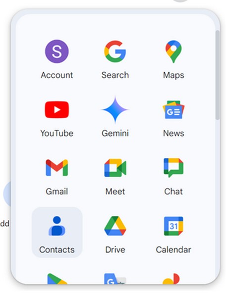 The Google apps available